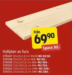 Hyllplan av furu
