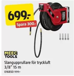 Meec Tools - Slangupprullare för tryckluft