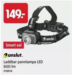 Smart - Laddbar pannlampa LED