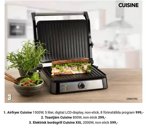 Elektrisk bordsgrill XXL