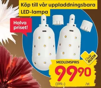 uppladdningsbara LED-lampa
