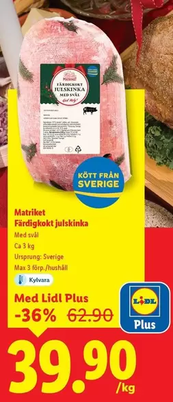 Firdigkokt julskinka