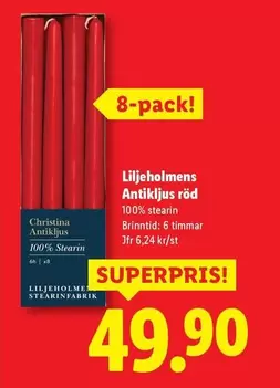 Liljeholmens - Antikljus röd