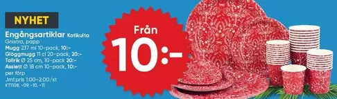 Engångsartiklar korkruta