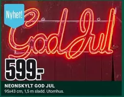 NEONSKYLT GOD JUL