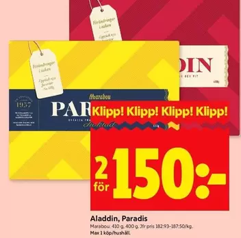 marabou - Aladdin, Paradis