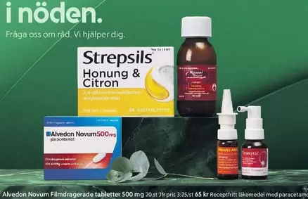 Strepsils, Alvedon Novum Filmdragerade tabletter