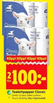 Lambi - Toalettpapper Classic