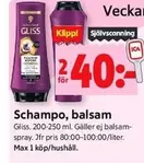 Schampo, balsam