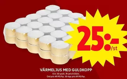 VÄRMELJUS MED GULDKOPP