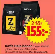 Zoegas - Kaffe Hela bönor