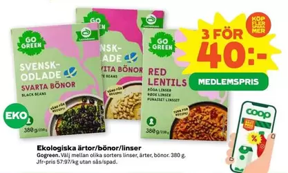 Gogreen - ärtor/bönor/linser