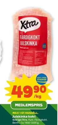 Julskinka kokt