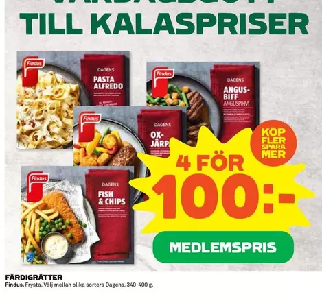 Findus - FÄRDIGRÄTTER