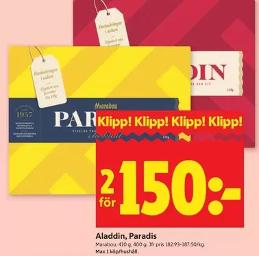 marabou - Aladdin, Paradis