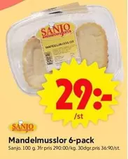 Mandelmusslor 6-pack