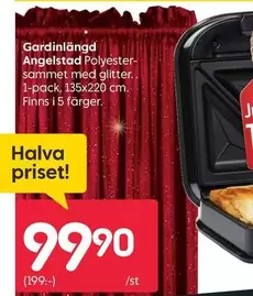 Gardinlängd Angelstad Polyester-sammet med glitter