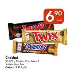 Twix - Snickers, Mars,