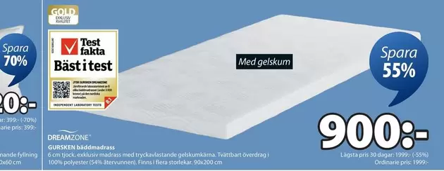 Jysk - GULDKÄRNA MadrassPure