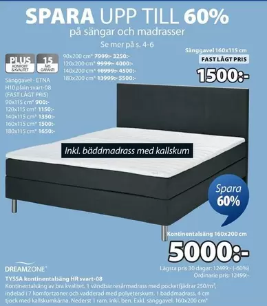 Mer - TYSSA kontinentalsäng