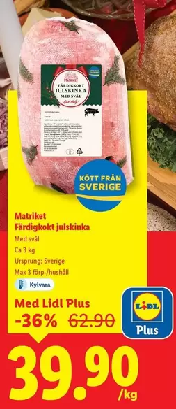 Färdigkekt julskinka