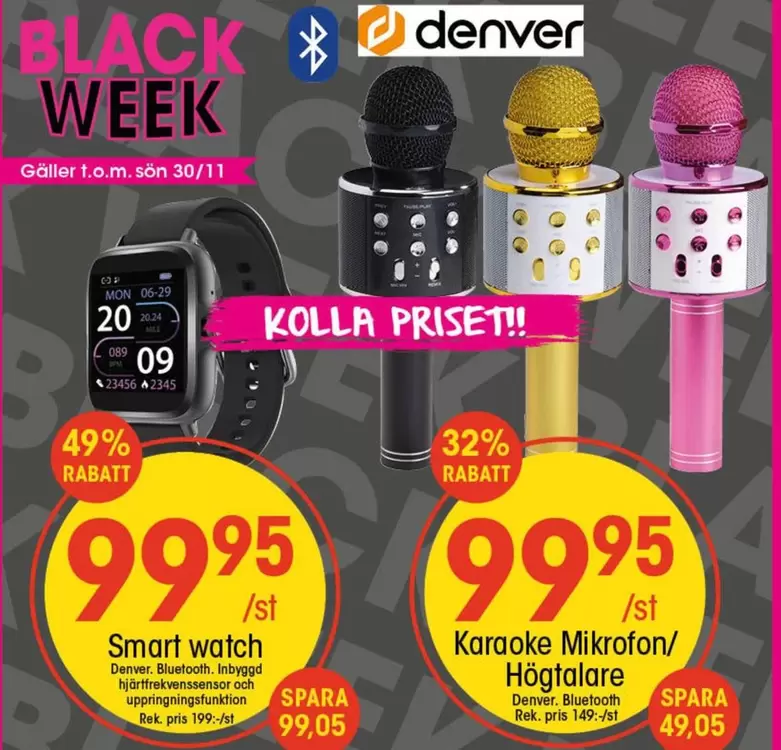 Smart - watch, Karaoke Mikrofon/ Högtalare