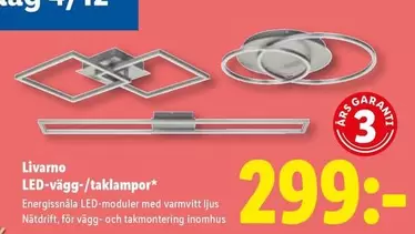 LED-vägg-/taklampor