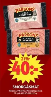 Pärsons - EMILSKINKA, COGNACE MEDWURST