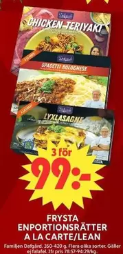 Dafgård - ENPORTIONSRÄTTER A LA CARTE/LEAN