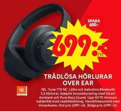 JBL - TRÅDLÖSA HÖRLURAR OVER EAR