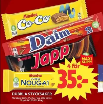 marabou - DUBBLA STYCKSAKER