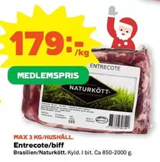 Naturkött - Entrecote/biff