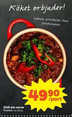 Chili sin carne