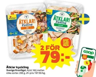 Kronfågel - Ätklar kyckling