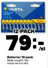 Varta - Batterier 12-pack