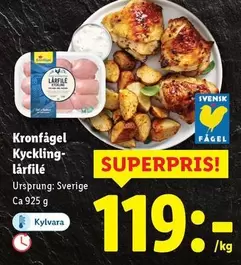 Kronfågel - Kyckling-lárfilé