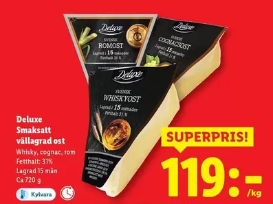 Deluxe - Smaksatt vällagrad ost