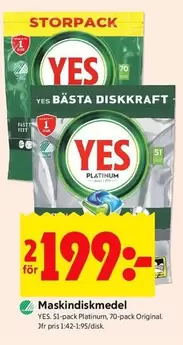 Yes - Maskindiskmedel