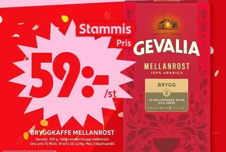 gevalia - BRYGGKAFFE MELLANROST