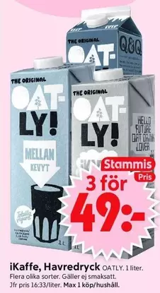 Oatly - iKaffe, Havredryck
