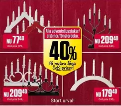 adventsljusstakar/stjämor/fönsterdeko