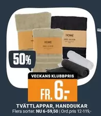 TVÄTTLAPPAR, HANDDUKAR