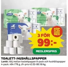 Lambi - TOALETT-/HUSHÅLLSPAPPER
