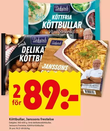 Dafgård - Köttbullar, Janssons frestelse