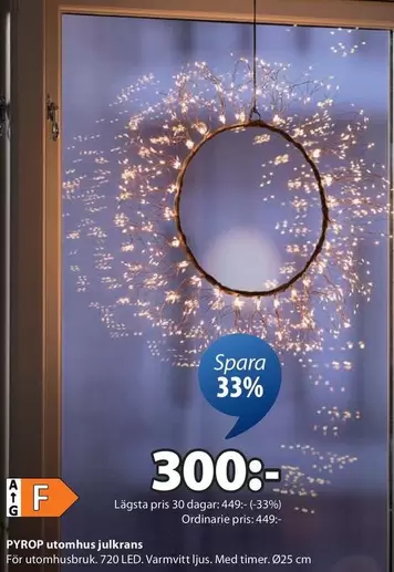 PYROP utomhus julkrans