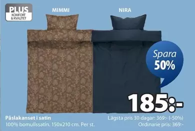 Påslakanset i satin