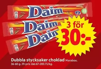 marabou - Dubbla stycksaker choklad