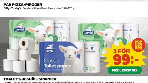Lambi - TOALETT/HUSHÅLLSPAPPER