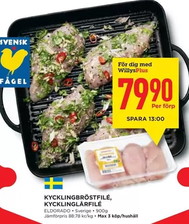 Eldorado - KYCKLINGBRÖSTFILÉ, KYCKLINGLÄRFILÉ
