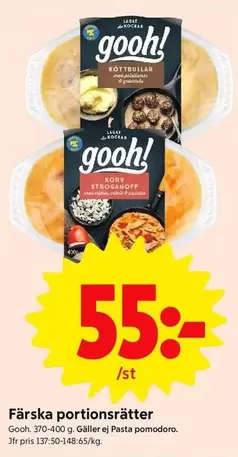 Gooh - Färska portionsrätter